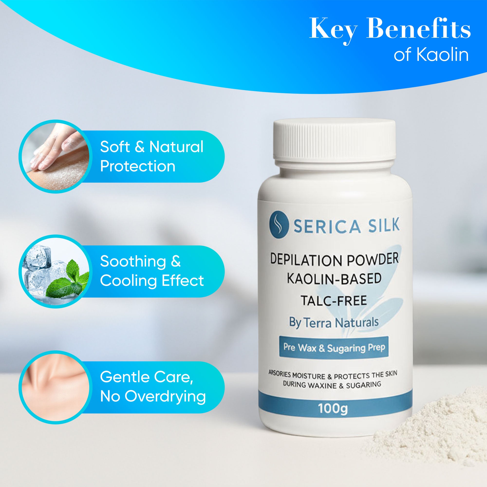 Depilation Powder Kaolin-Based Pre Wax 100g