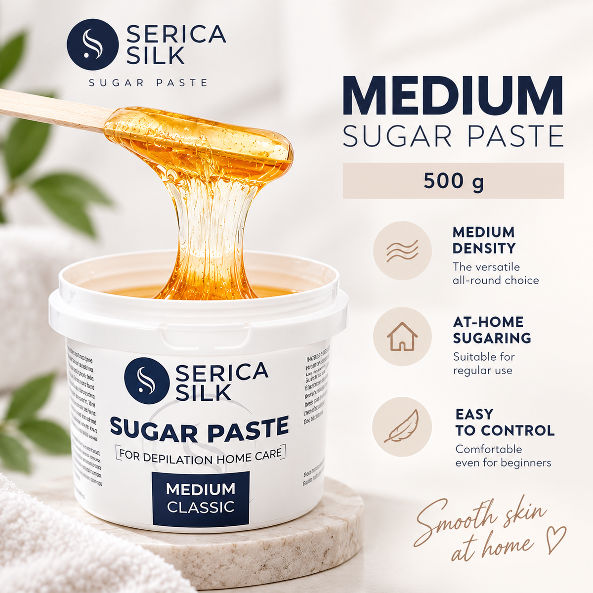Sugar Paste Wax for Home Care Depilation Medium