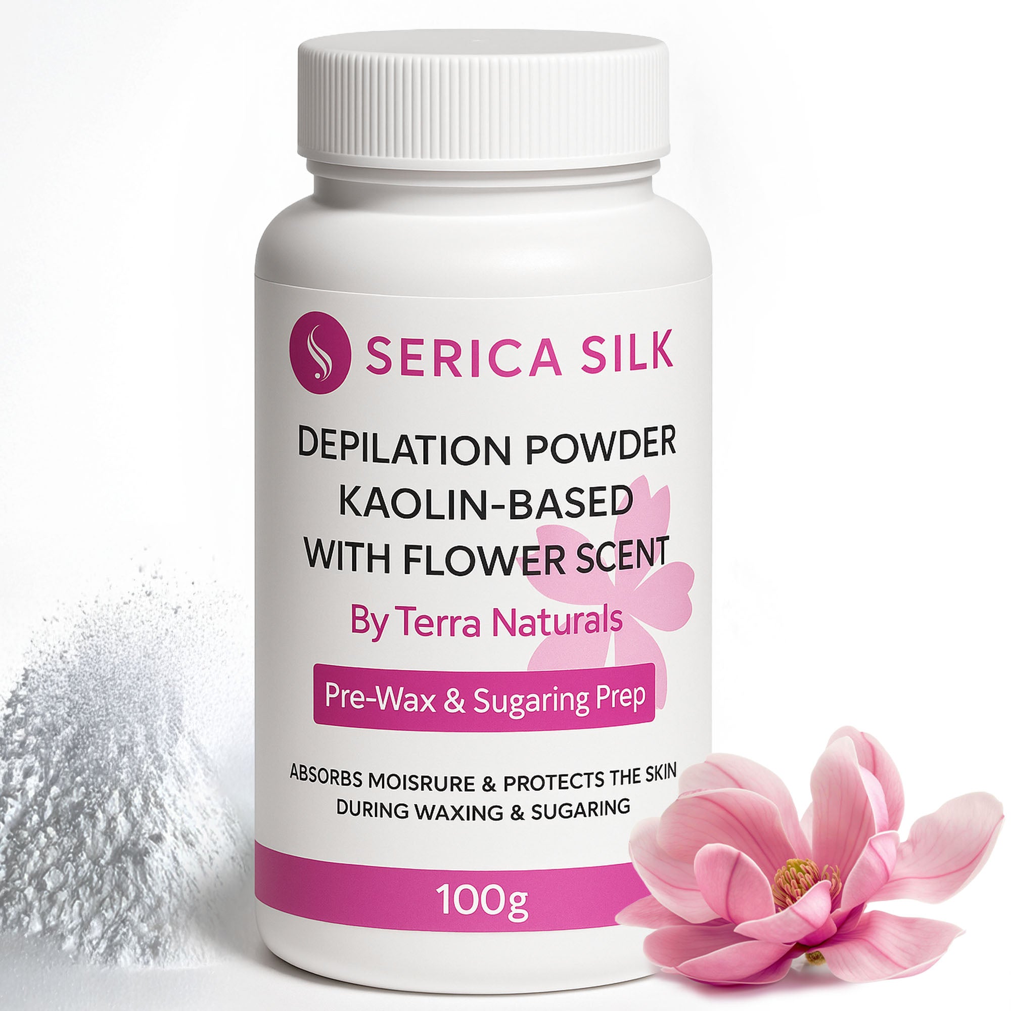 Depilation Powder Kaolin-Based with Flower Scent 100g