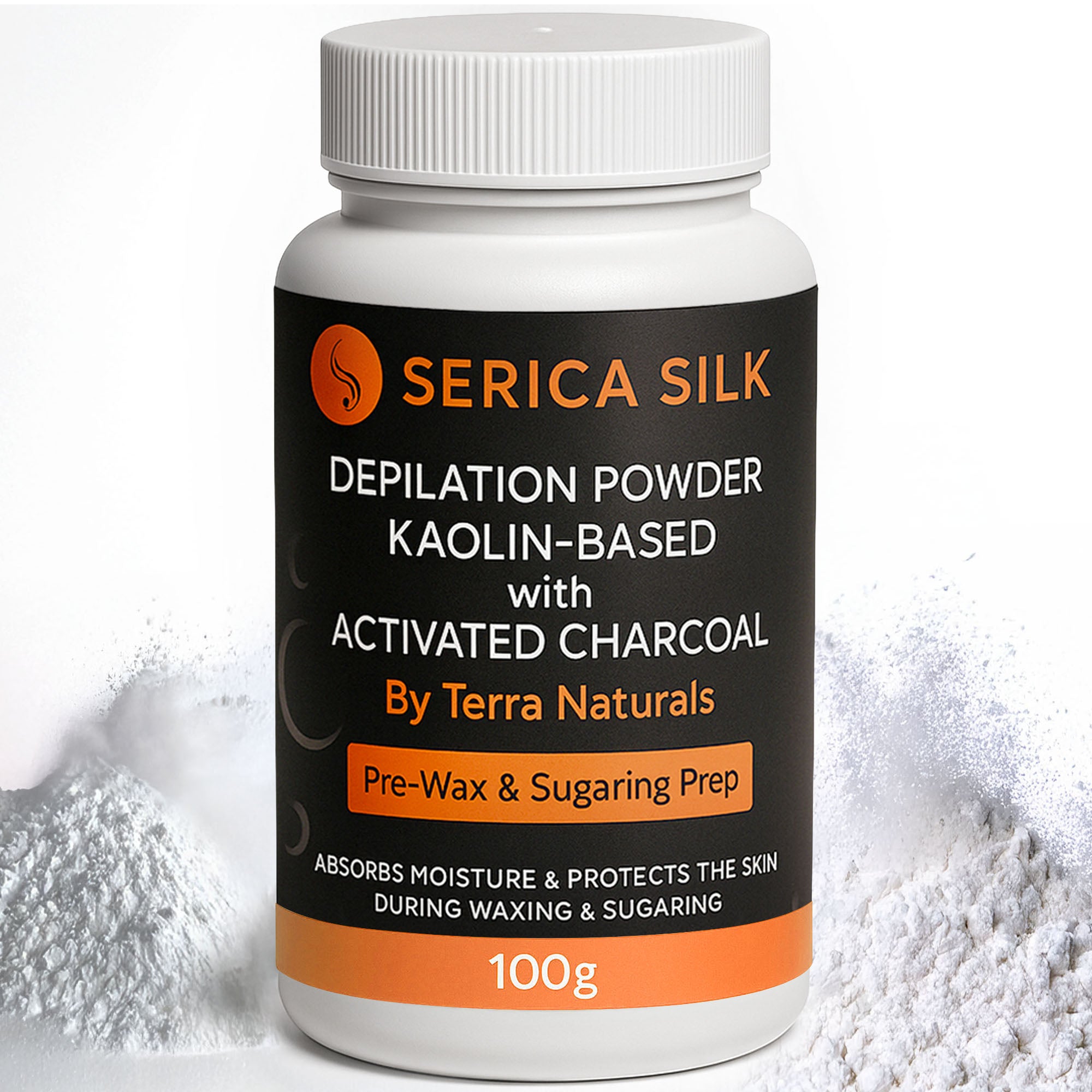 Depilation Powder Kaolin-Based with Activated Charcoal 100g
