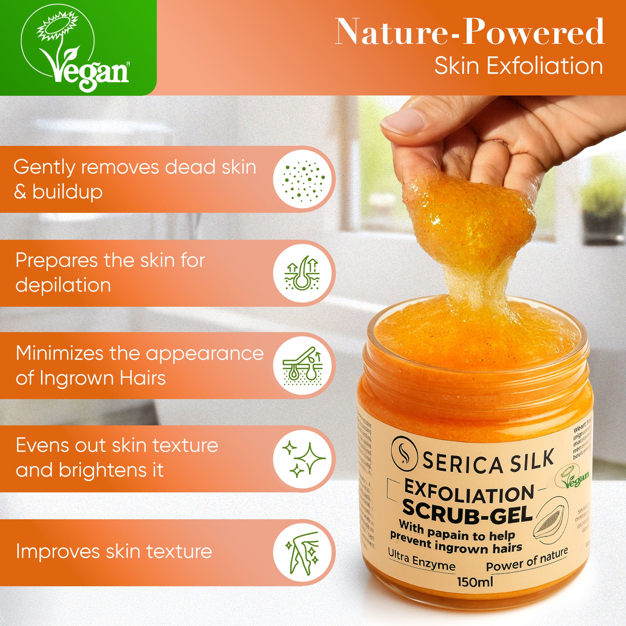 Exfoliation Scrub-Gel with Papain – 150ml