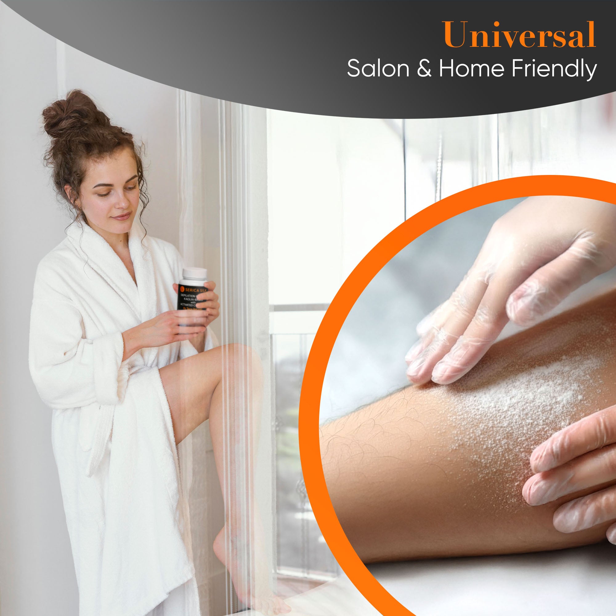 Depilation Powder Kaolin-Based with Activated Charcoal 100g