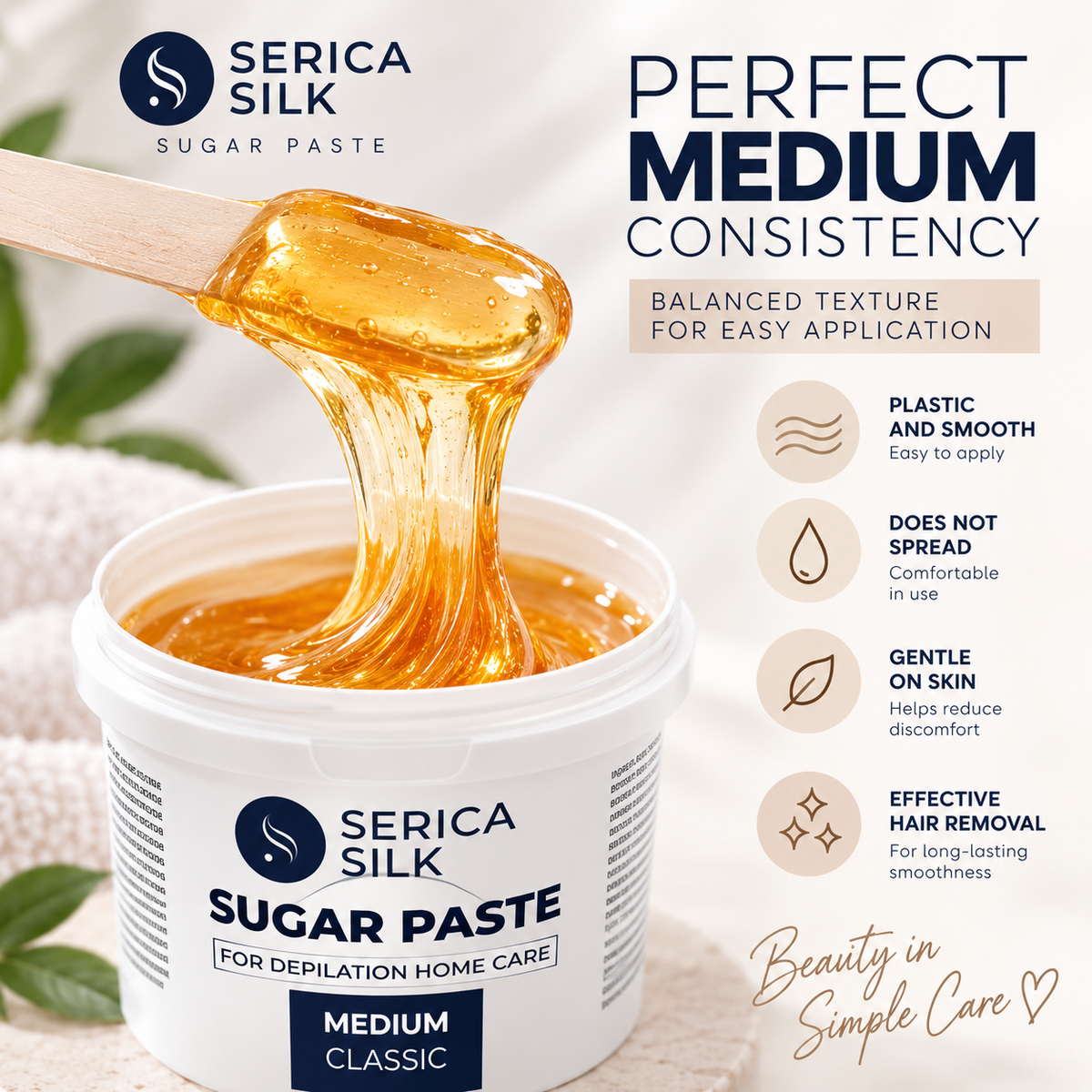 Sugar Paste Wax for Home Care Depilation Medium